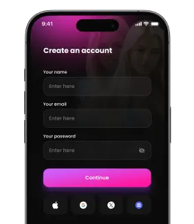 create account window